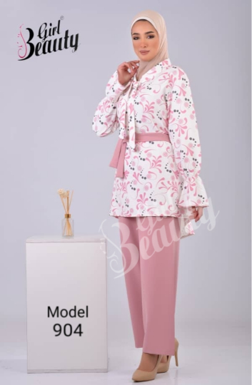 طقم تونيك فلورا بحزام